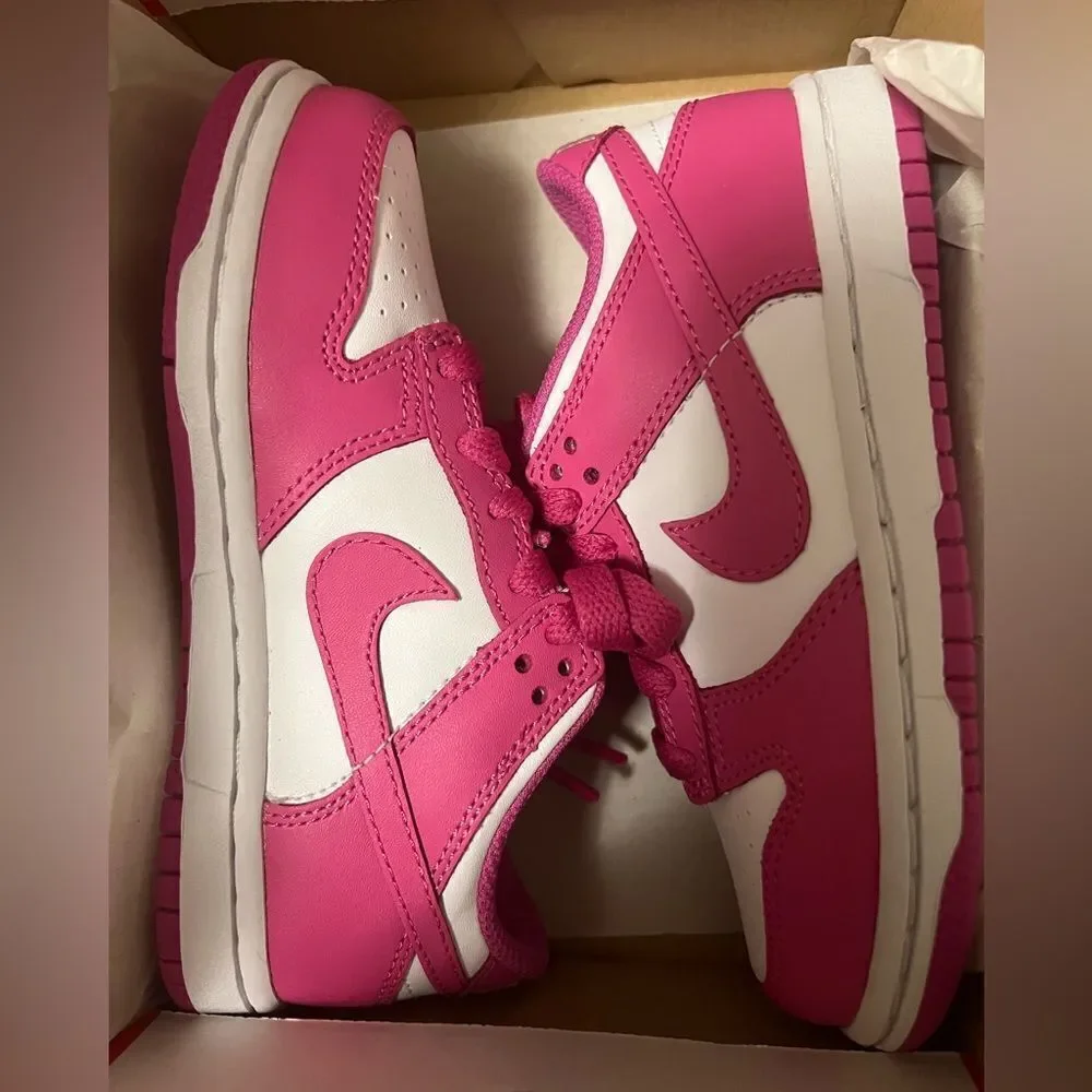 Nike Dunk Low Active Fuchsia Pre School Size 11c FJ0705-100 Nike Dunk Kids PS​